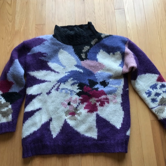 Hand knitted SIBA bulky sweater - Picture 1 of 5